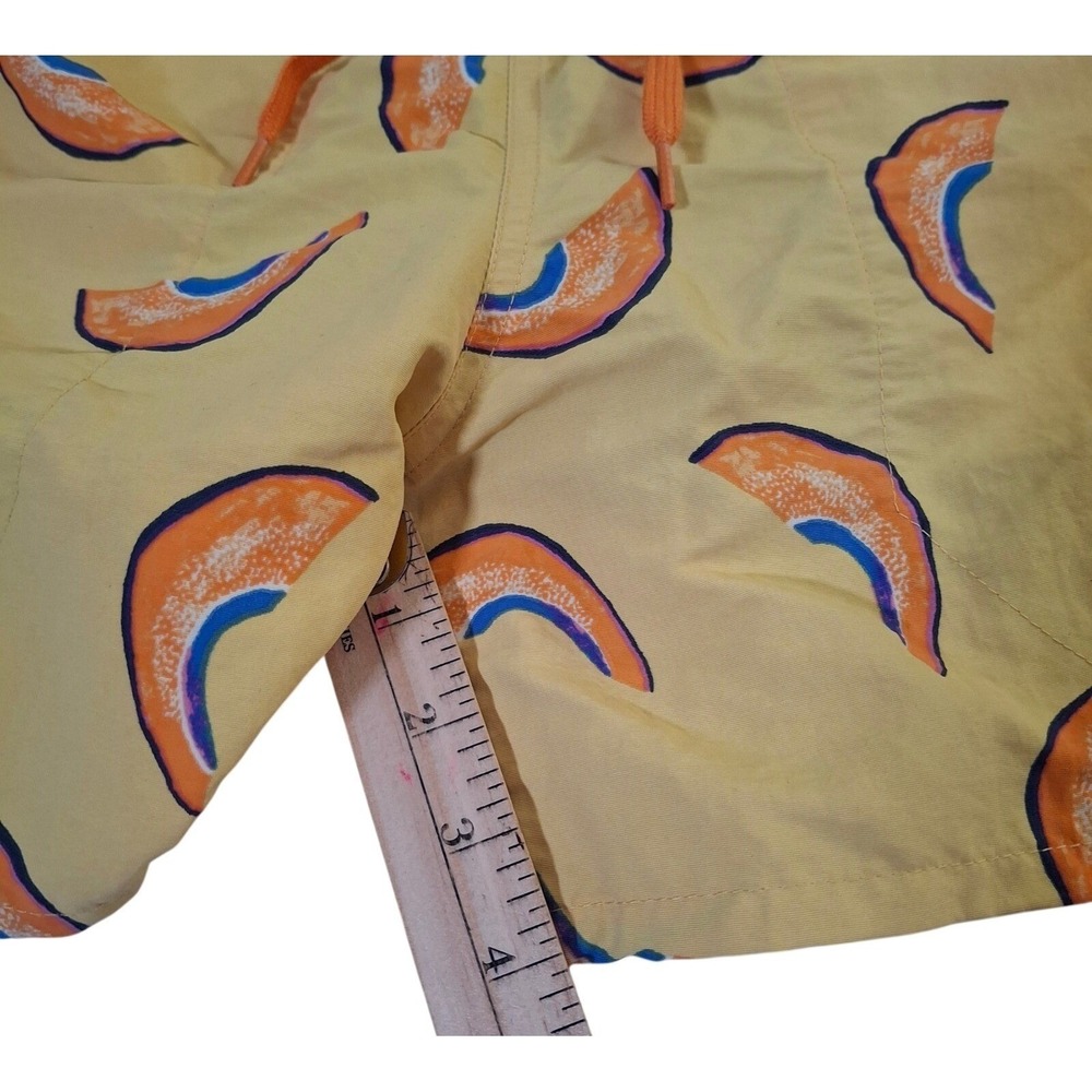 Patagonia Baggies Shorts Mens Small Yellow Melon Slice orange Drawstring - Picture 10 of 11